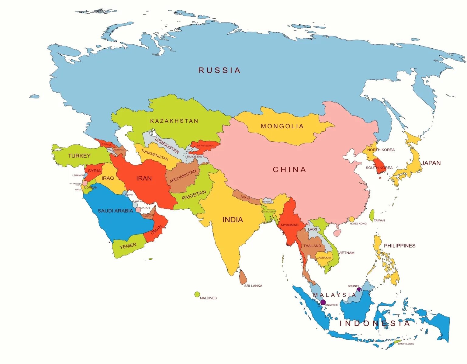 Страны Азии. Карта Азии. Страны Ащи. Столицы Азии. Азиатские страны названия