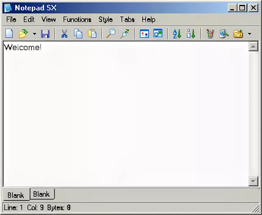 Notepad добавить в конец строки
