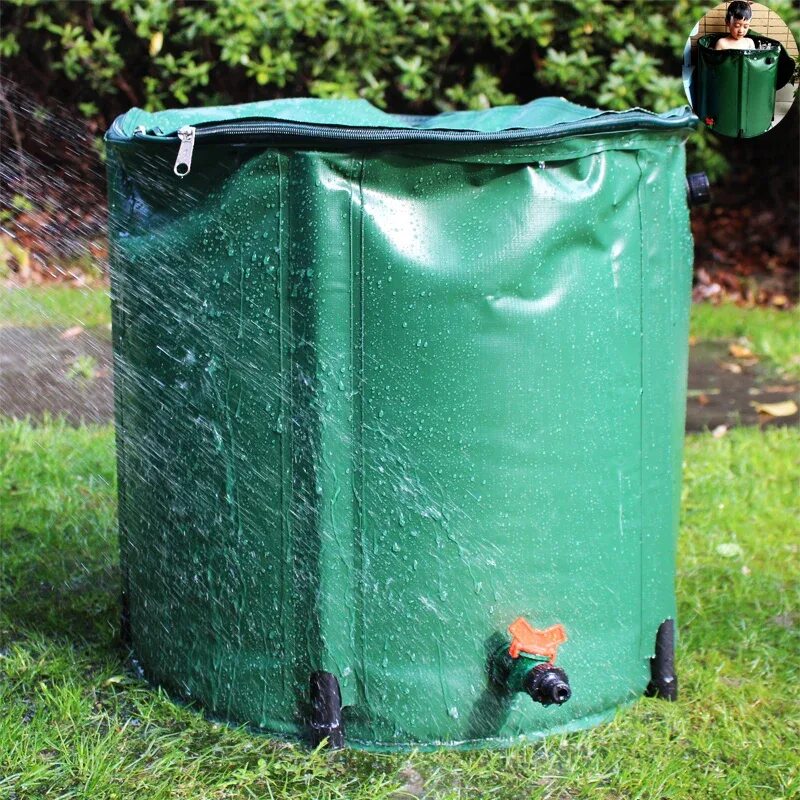 Дачник собирал дождевую. Дождевая бочка Rain Barrel 240 литров. Бак для воды для сбора дождевой воды. Емкость для воды ПВХ. Складная бочка для воды.