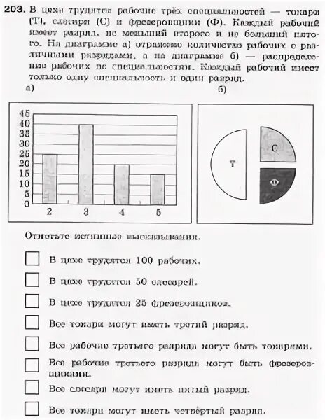 В цехе трудятся рабочие трех специальностей. В цехе трудятся рабочие трех специальностей