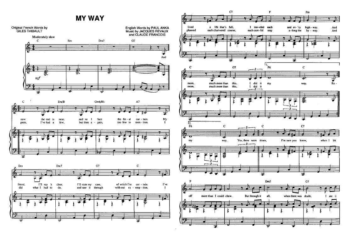 Way way песня английская. Ноты Фрэнк Синатра мой путь. My way Ноты для фортепиано. Фрэнк Синатра май Вэй Ноты для фортепиано. Фрэнк Синатра my way Ноты.