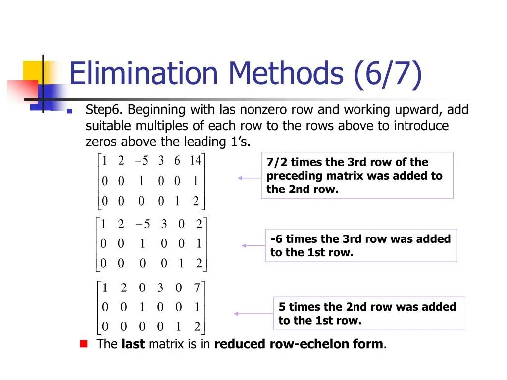 Elimination method. Elimination matrix. gaussian elimination method. elimination maniple.