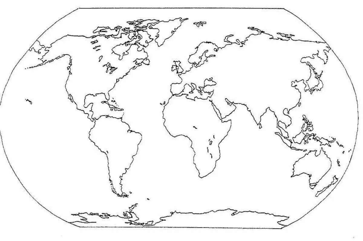 Карта земли черно белая. Карта материков для детей раскраска.