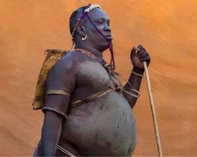 Ethiopian tribe with big belly