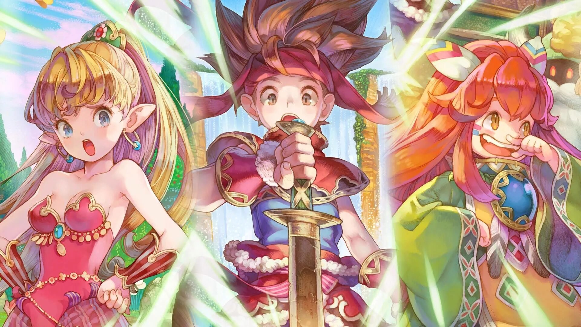 Mana обзор. Secret of mana (ps4). secret of mana 2. secret of mana 1993. secret of mana snes.