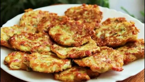 Оладьи с колбасой и сыром на кефире