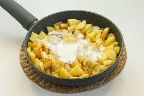 Картошка с молоком на сковороде рецепт