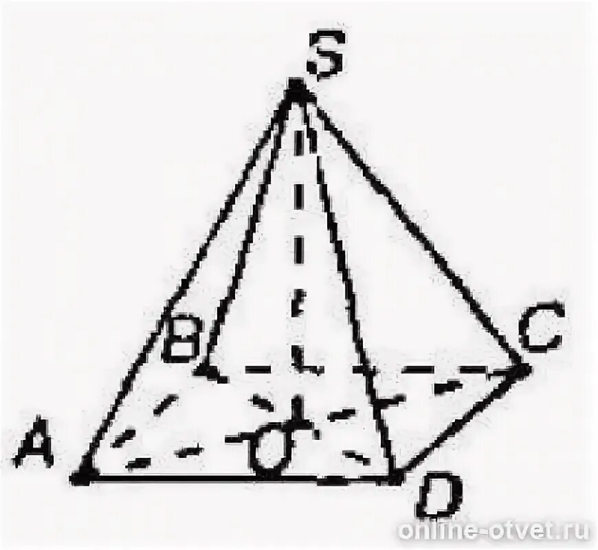 SABCD правильная четырехугольная пирамида so корень из 6 Sao 60.