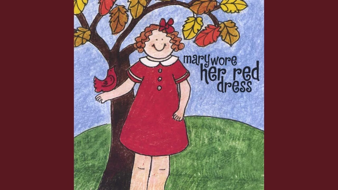 Mary Wore. Sally is wearing a Red Dress текст картинки.