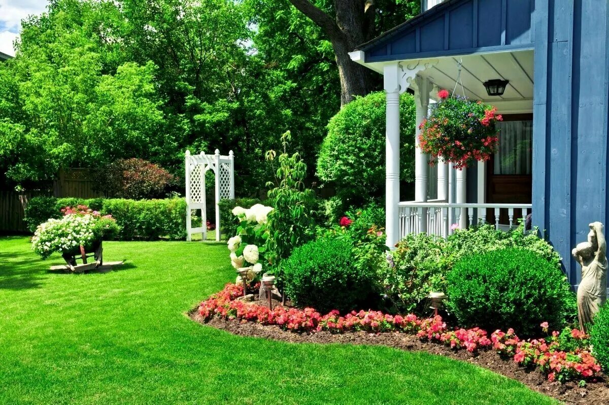 Дизайн сада в частном доме фото. Палисадники в Англии. Сад Хью Гарден. Палисадники клумбы лужайки. Палисадник Энфилд.