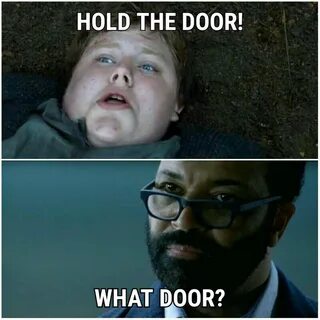 He knocked the door