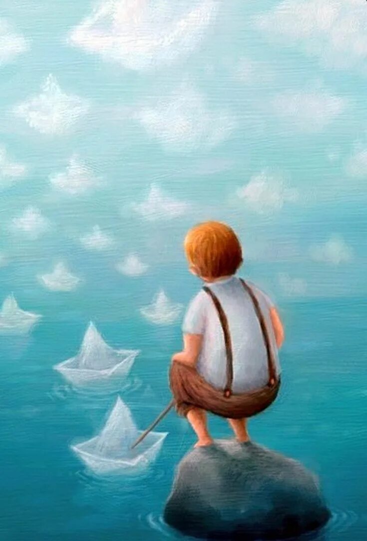 О чем мечтает вода. Мальчик с корабликом. Девочка с корабликом. Мечтать иллюстрация. Мечты о море.