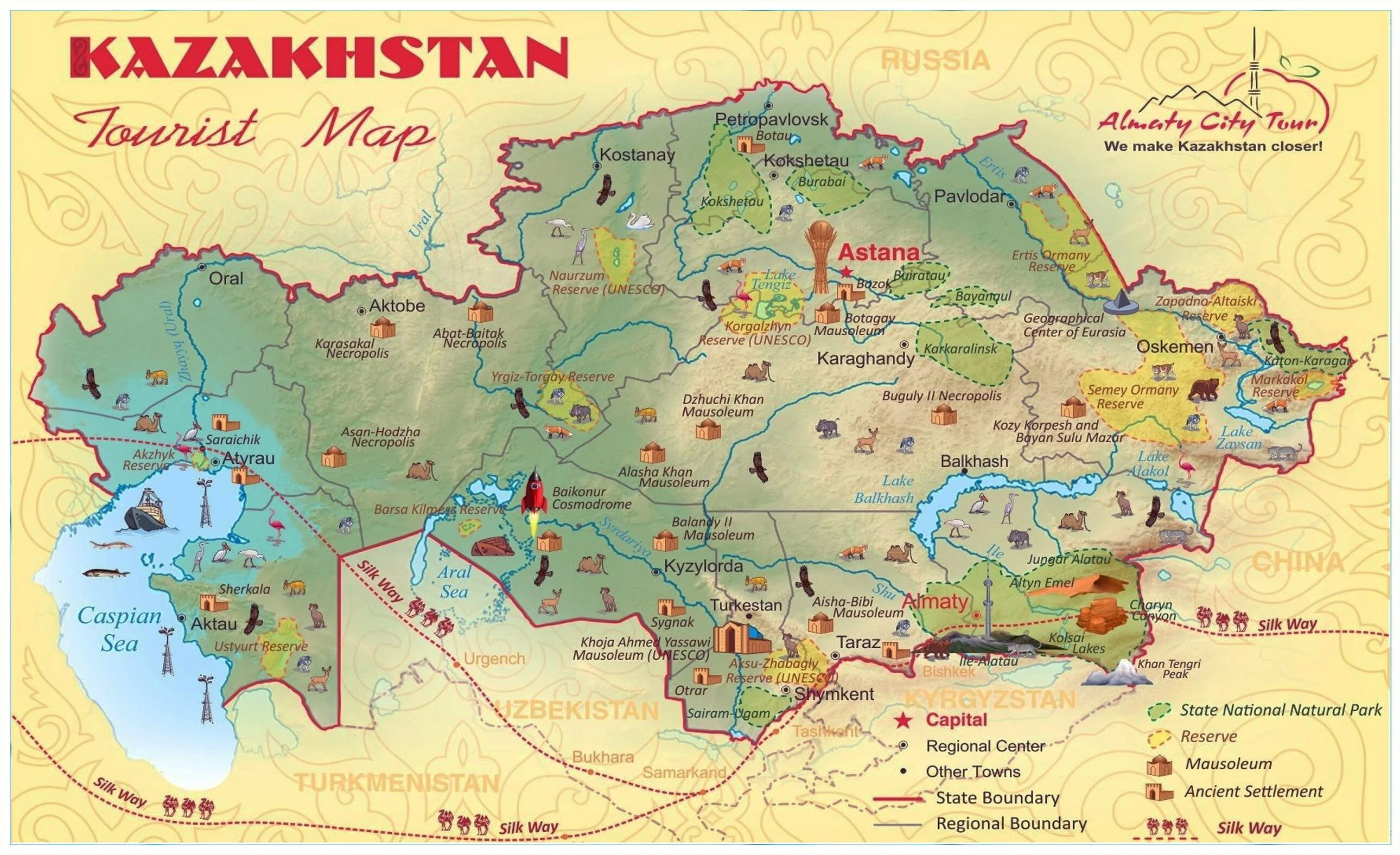 Карта Казахстана 2023. Физическая карта Казахстана. Карта Казахстана подробная с городами. Туристическая карта Казахстана.