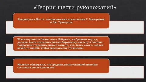 Теория шести рукопожатий что это