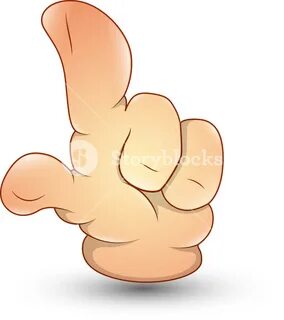 Cartoon Hand - Finger Up - Vector Illustration. 