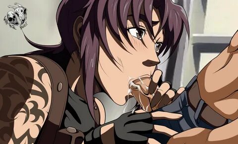 royhaynner, revy, black lagoon, cum in mouth, eyes open, fellatio, pants do...