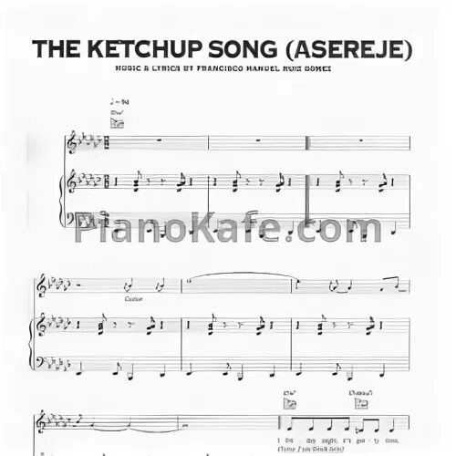 Перевод песни нот. The Ketchup Song las Ketchup. Inner circle Sweat Ноты a-la-la-la long.