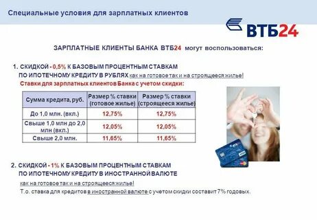 Втб банк кредит потребительский процентная