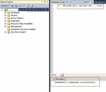 Sql declare variable