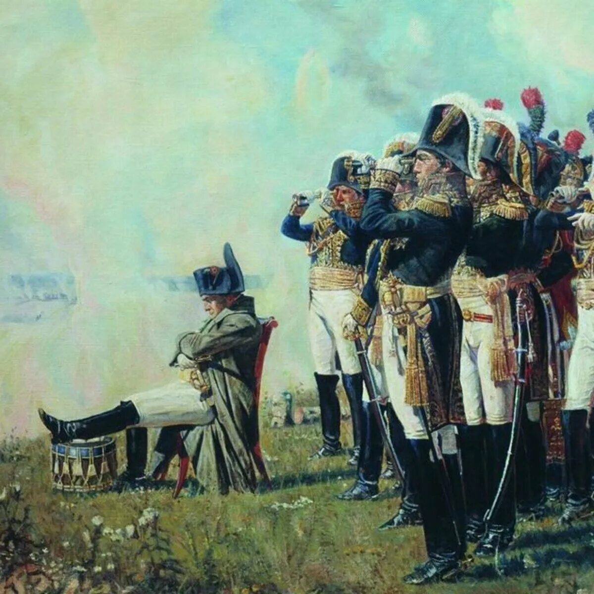 Наполеон Бонапарт Бородинское сражение. Наполеон на Бородинских высотах, 1897. Верещагин Наполеон 1812. Наполеон Бородино 1812.