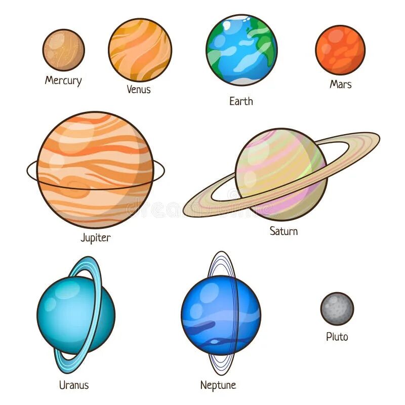 Каким цветом раскрасить планеты. Нарисованные планеты солнечной системы Нептун. Планеты солнечной Нептун Уран. Планета рисунок.