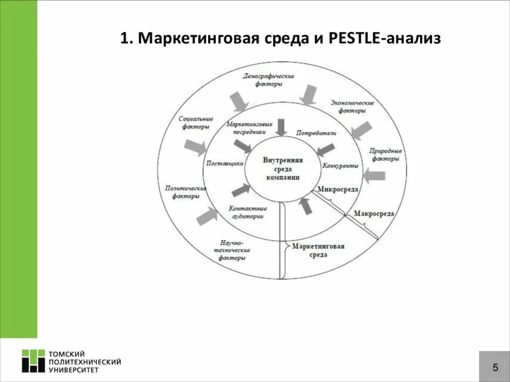 Маркетинговая среда анализ рынка