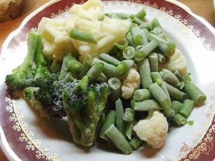 Замороженная фасоль и брокколи