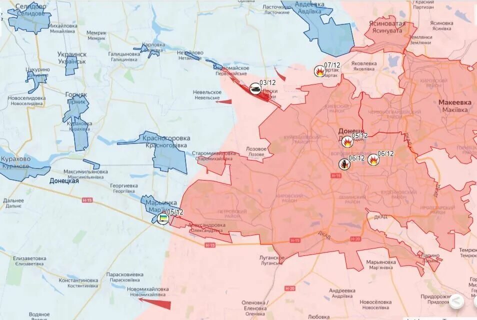 Марьинка Донецкая карта боевых. Донецк Марьинка на карте. Макеевка на карте боевых действий. Марьинка Донецкая на карте боевых действий. Военная карта днр