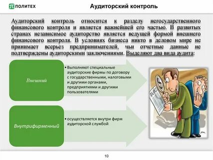 Формы аудиторского контроля