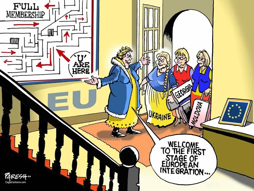 Фулл здесь. Карикатура на Евросоюз. Украина Евросоюз карикатура. Карикатура членство в ЕС. Карикатуры на вступление Украины в ЕС.