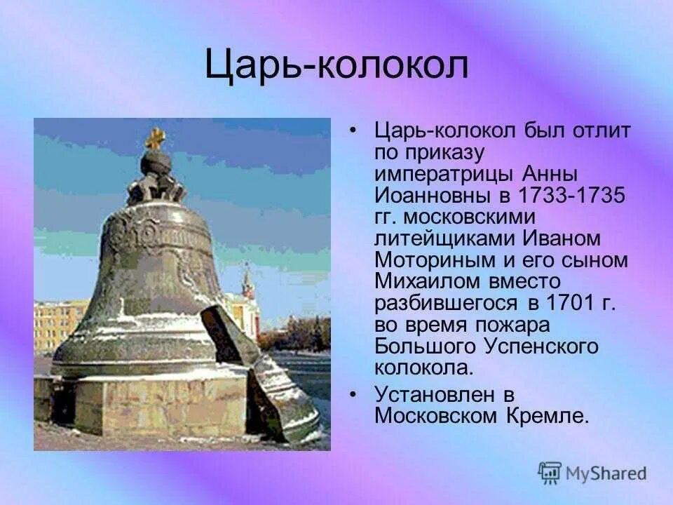 Сообщение о любом памятнике 5 класс. Царь-колокол достопримечательности Москвы 2 класс. Памятники Москвы царь колокол 4 класс. Царь-колокол Московский 2 класс окружающий мир. Достопримечательность Москвы 1 класс царь колокол.