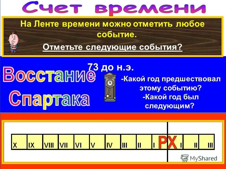 Счет времени текста