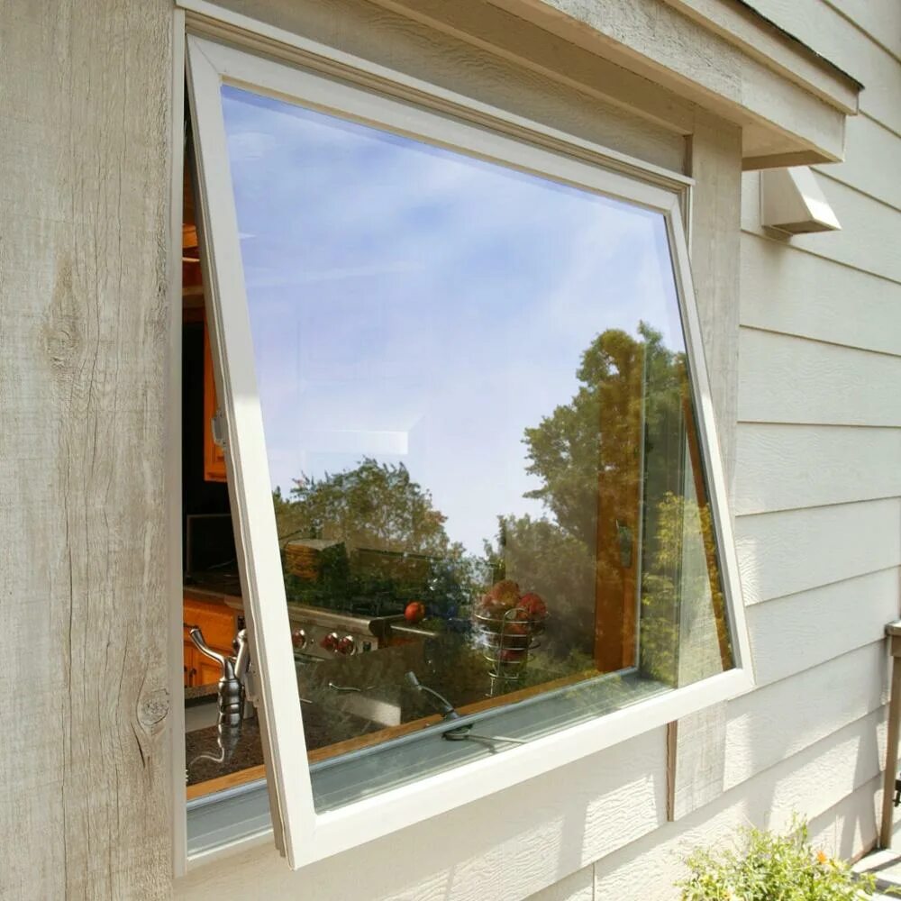 Andersen Awning Style Windows. Открывание верхнеподвесное внутрь. Окно верхнеподвесное v 95.