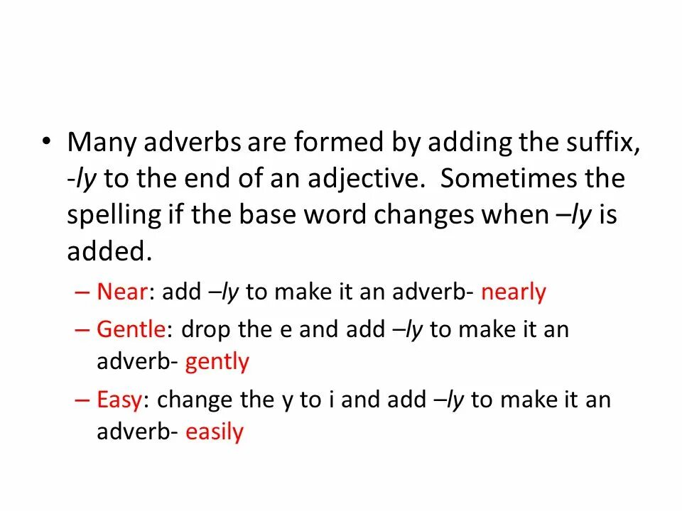 Deep adverb. Adverb forming suffixes. adverb suffixes.