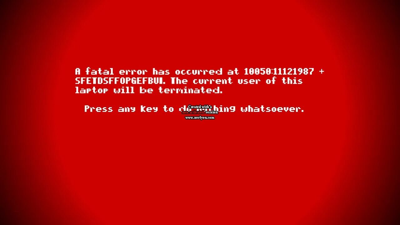 A fatal error has been occurred