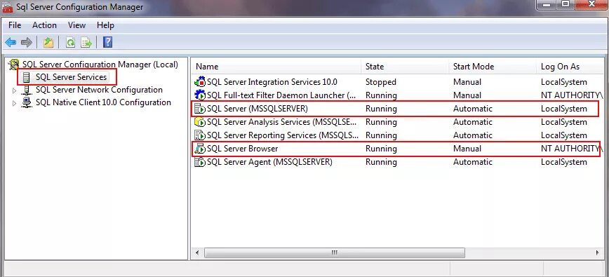 Служба MYSQL. Диспетчера конфигурации сервера отчетов. SQL Server integration services в SQL Manager. Службы MS SQL Server в диспетчере задач.