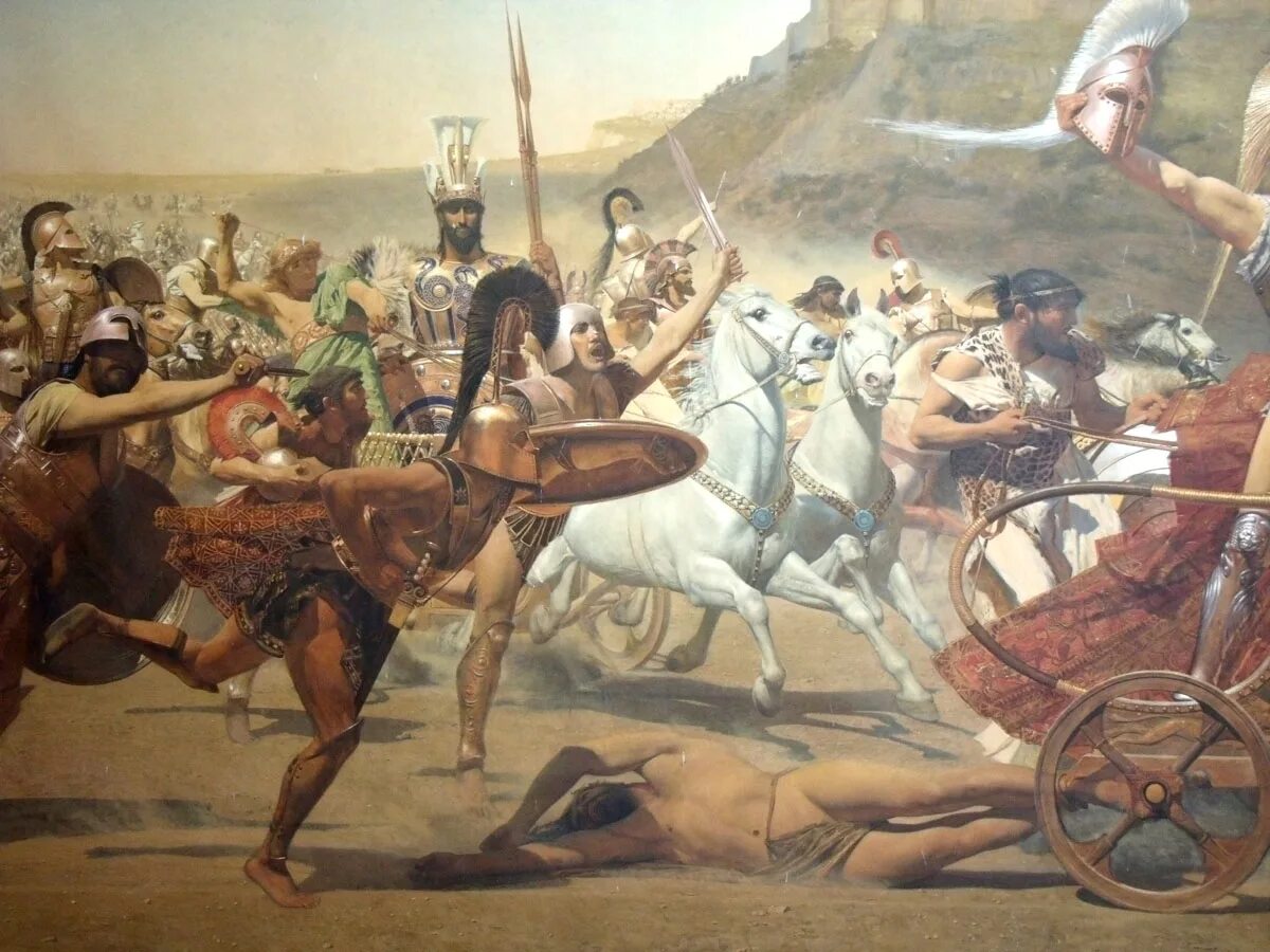 город битвы троянцев с ахейцами 5 букв