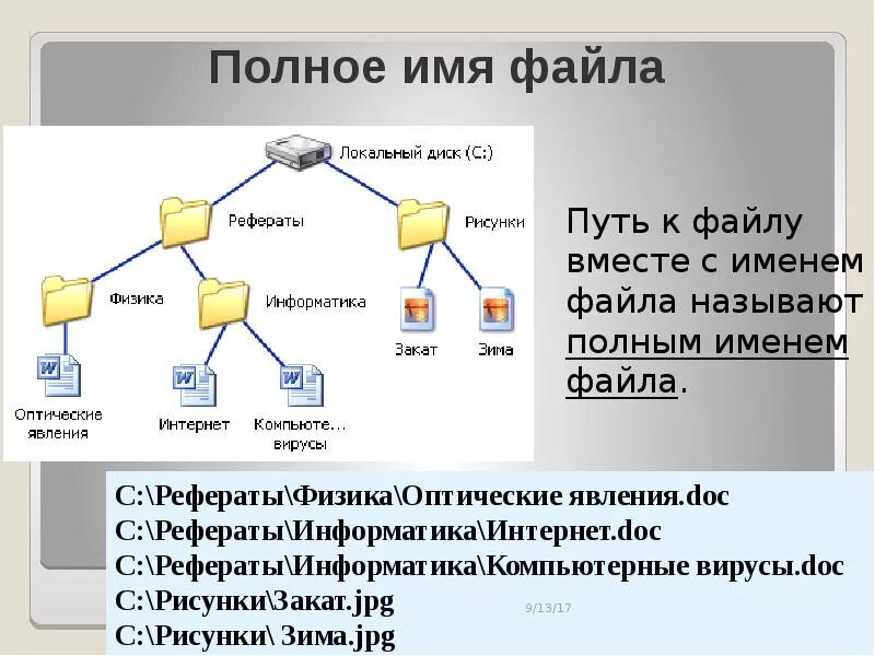 Какого полное имя файла. Как определить полное имя файла Информатика. Полное имя файла интернет. Путь к файлу полное имя файла. Укажите имя файла.