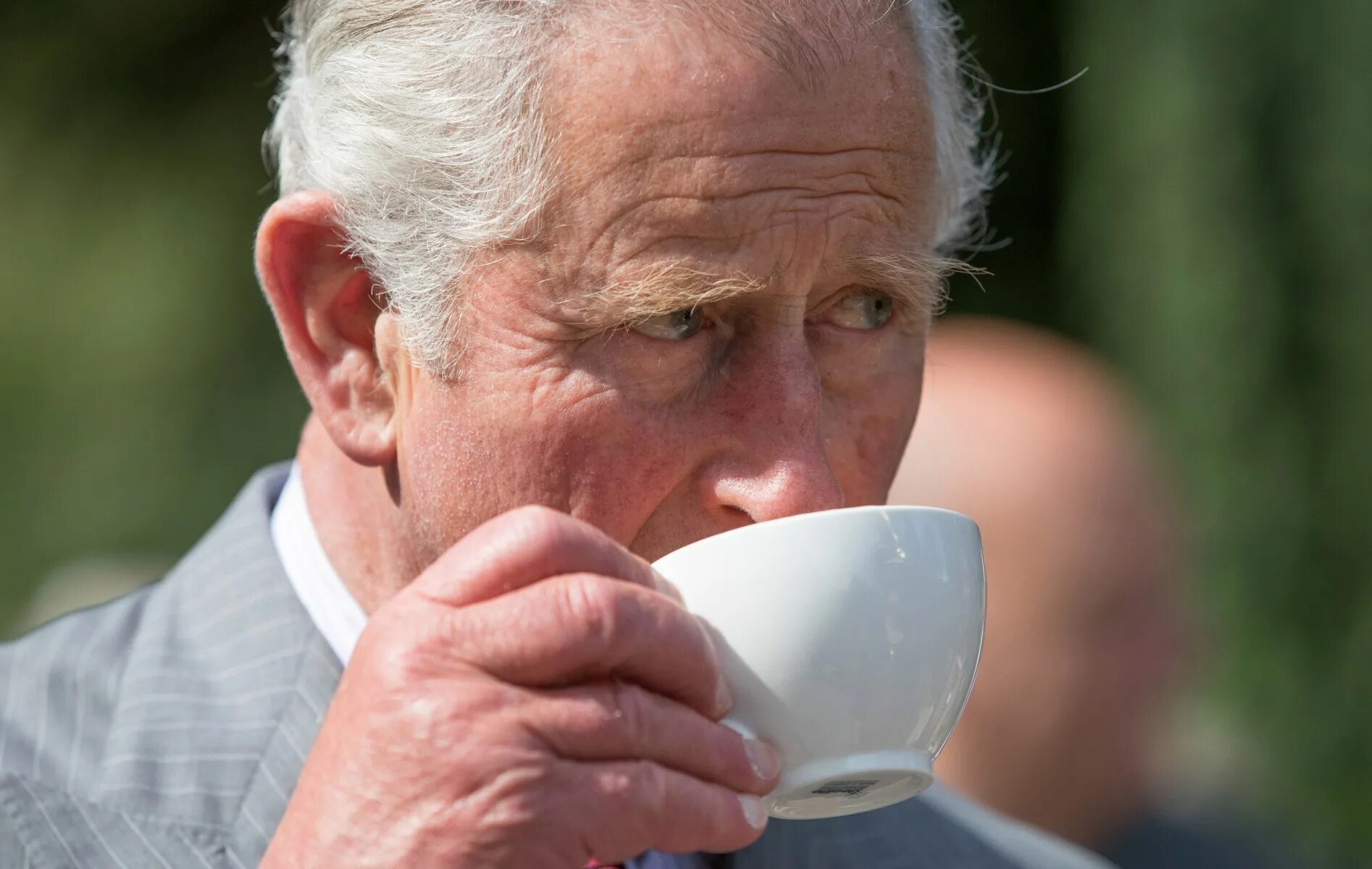 He was his tea