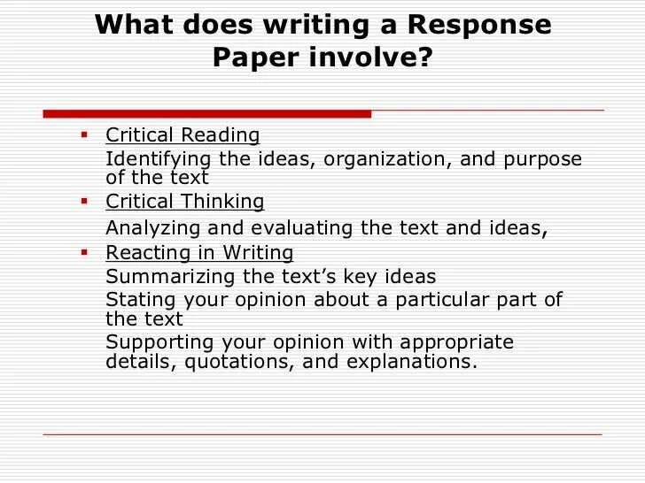 Response write. How to write response paper. how to write a response essay. response to writing. reaction paper example.