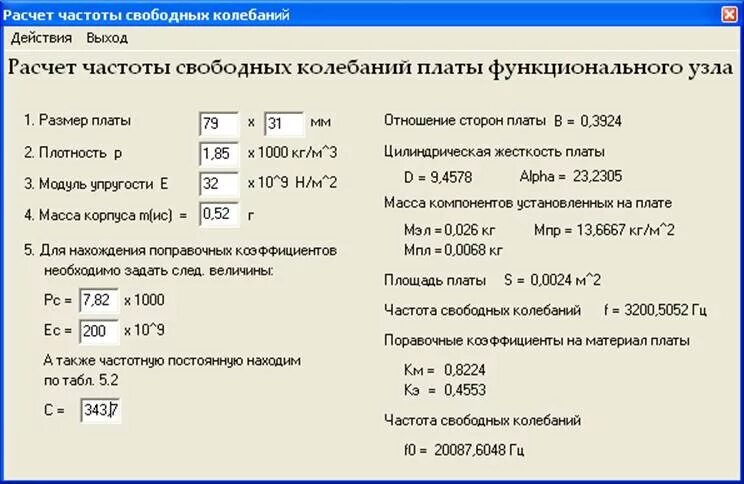 Данная частота свободно