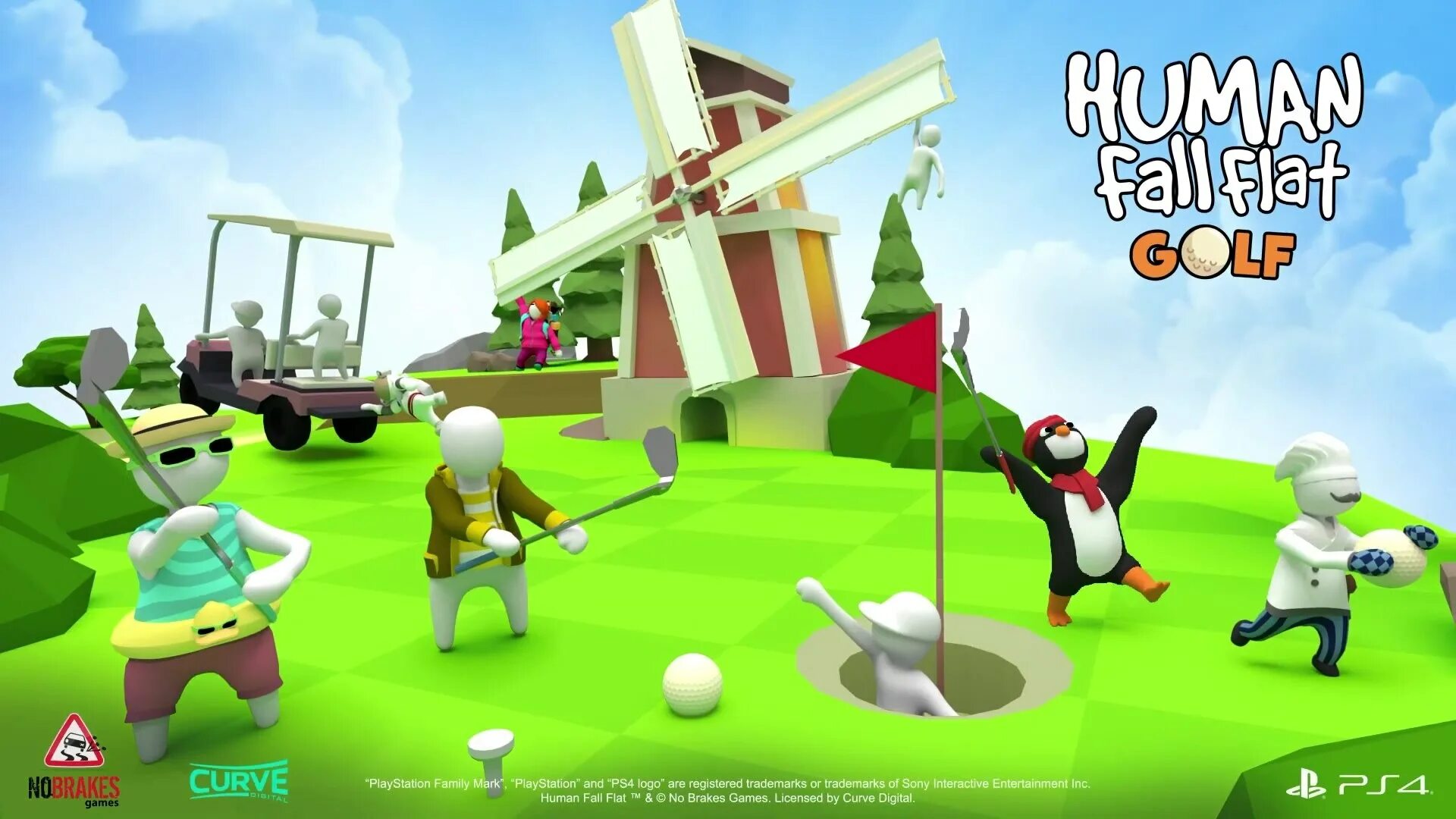 Human Fall Flat на пс4. Human Fall Flat гольф. Диск Human Fall Flat на ps4. Flats игра.