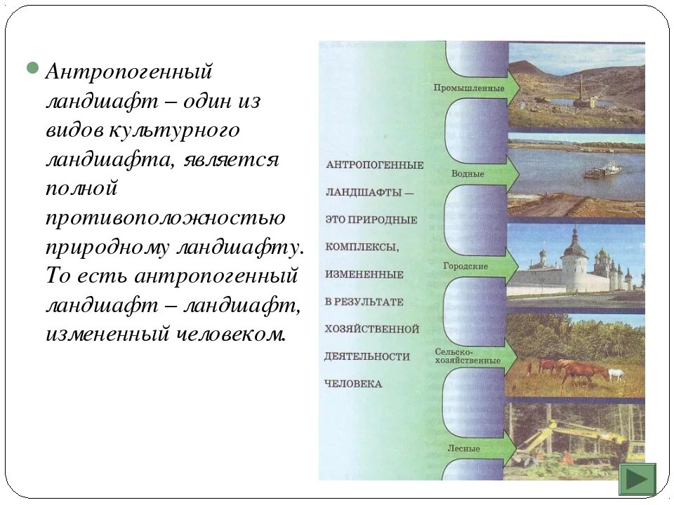 Какой природный комплекс является антропогенным