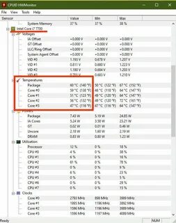 Температура процессора windows