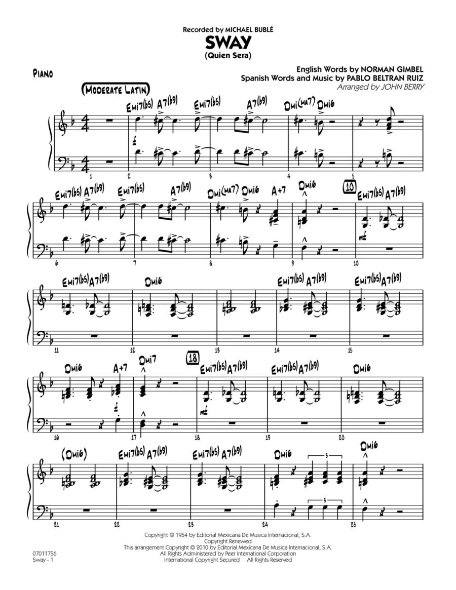 Sway michael buble текст. Sway michael buble ноты. pussycat dolls- sway ноты. sway buble ноты для фортепиано. sway (quien sera) ноты.