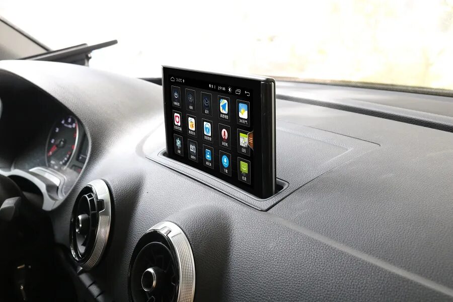 Экран android автомобиля. Монитор audi a3. андроид магнитола для audi a3. audi a1 навигация android. магнитола android audi a8.