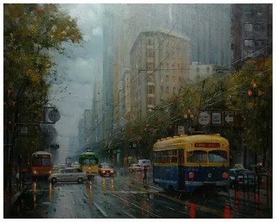 Пейзаж люди город