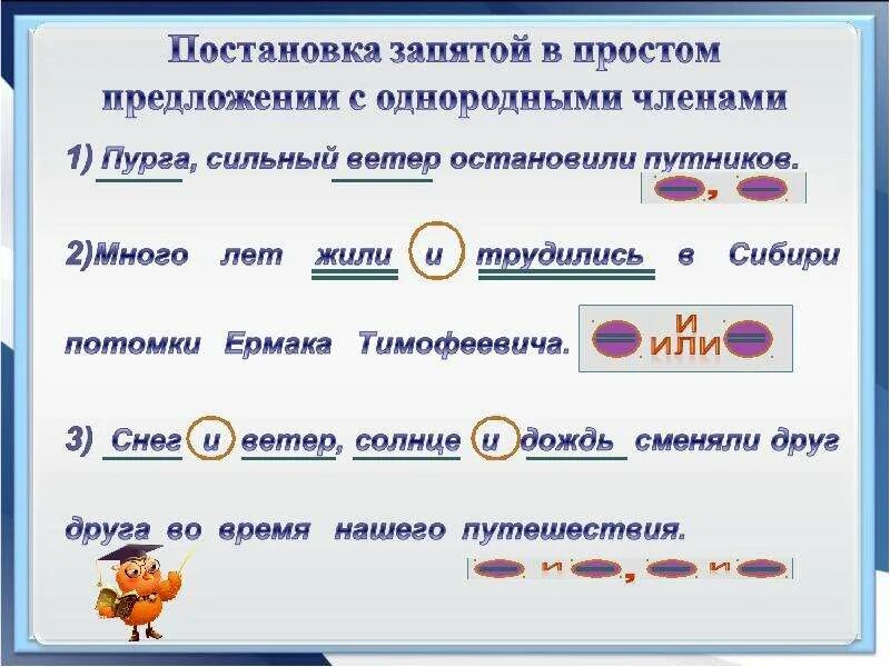 Предложения с однородными членами предложения. Простое предложение с однородными членами.