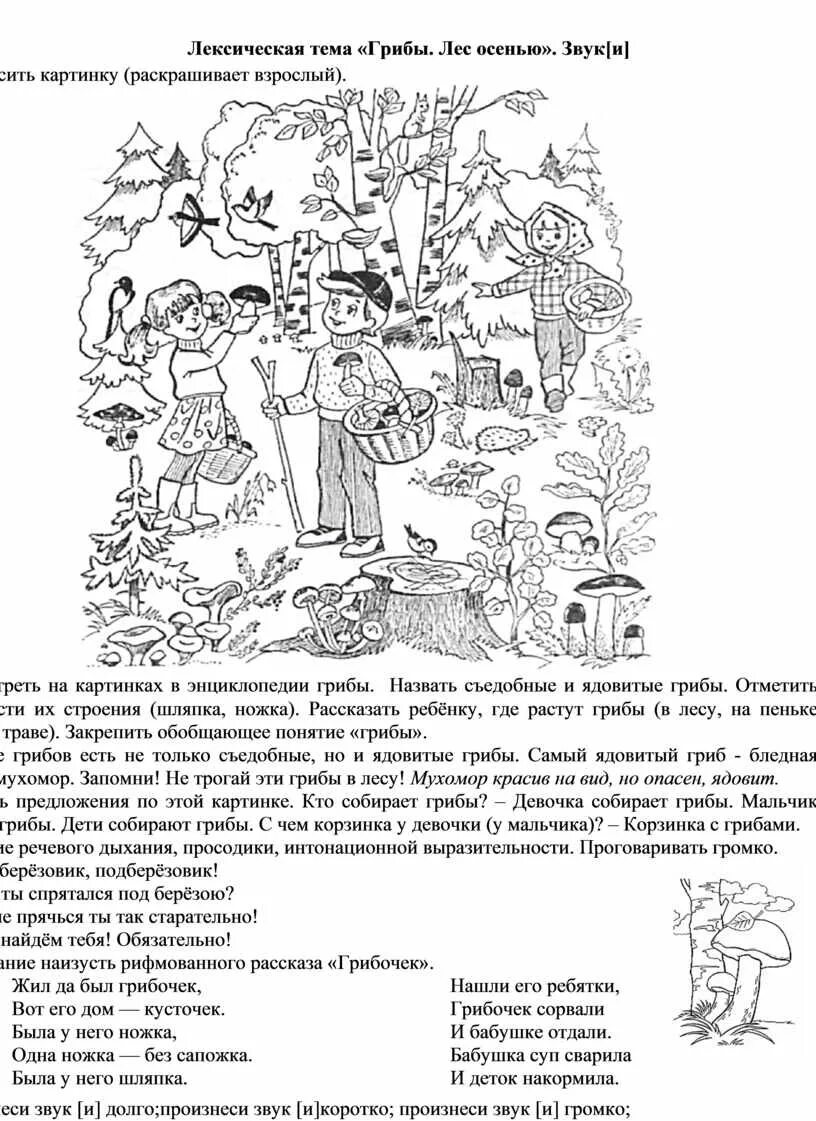 Задание логопеда по теме грибы ягоды. Задание логопеда по теме грибы ягоды