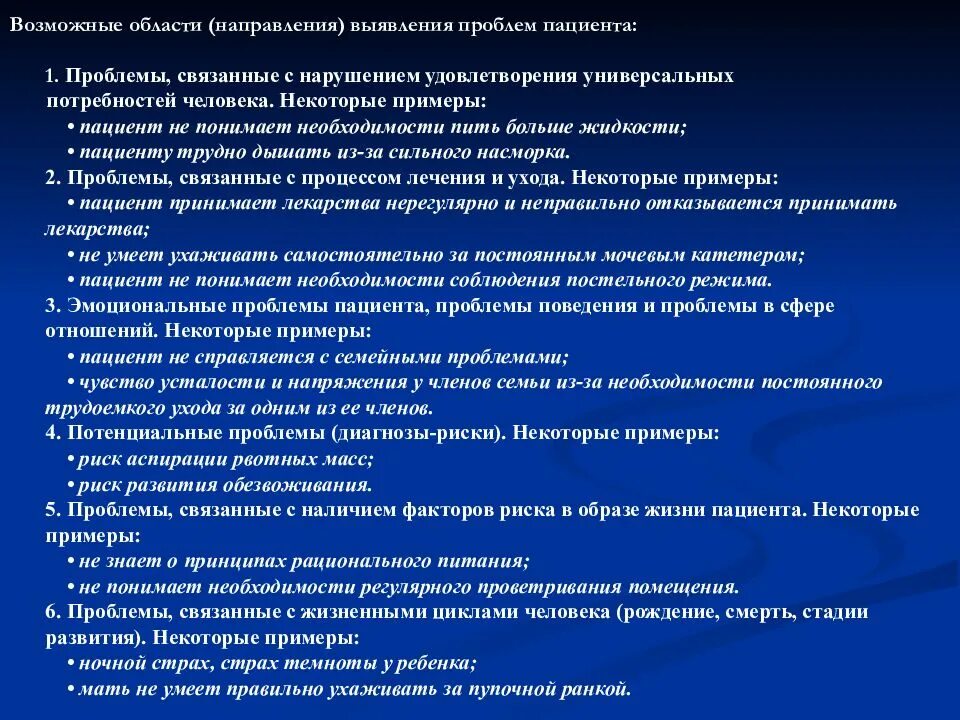 Проблемы связанные с реализацией в. Примеры нарушенных потребностей пациента. Выявление нарушенных потребностей пациента. Выявление нарушенных потребностей пациента алгоритм. Нарушение потребностей проблемы пациента.